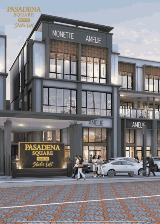 Ruko premium Pasadena Studio Loft Gading Serpong menghadap jalan utama