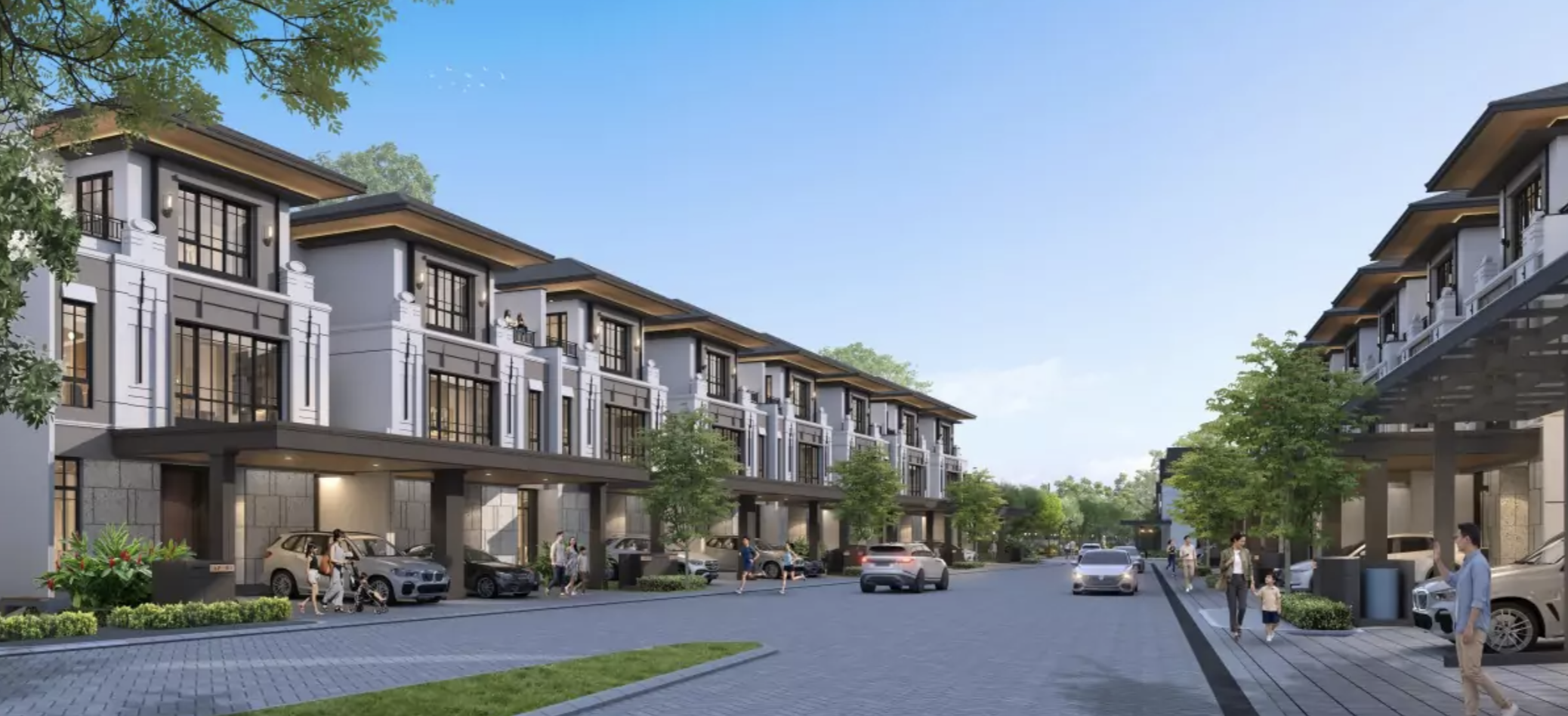 Fasad mewah rumah 3 lantai Altadena Prime Gading Serpong 2026